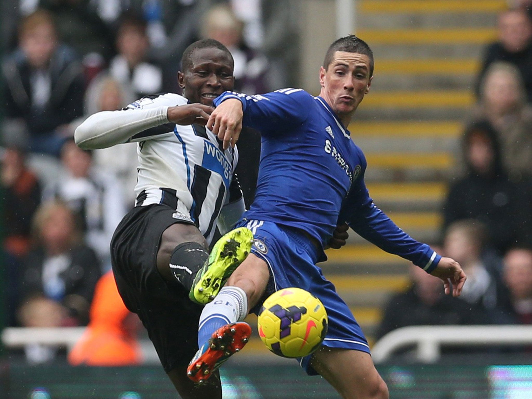 Fernando Torres (right) had to come off against Newcastle