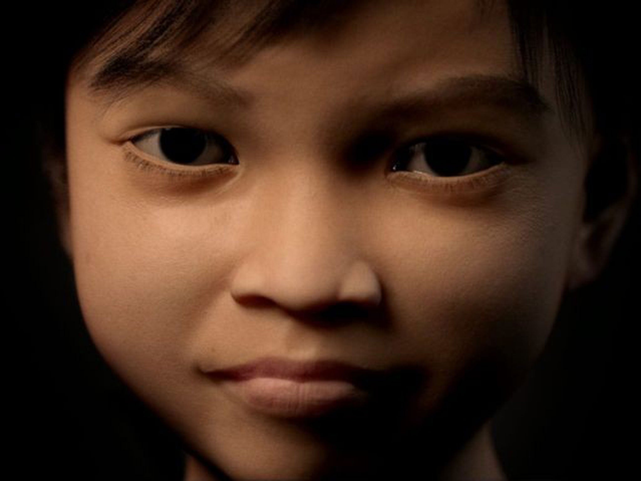 A computer-generated image made available by Terres des Hommes shows virtual alias 'Sweetie' designed as the face of a 10-year-old Filipino girl
