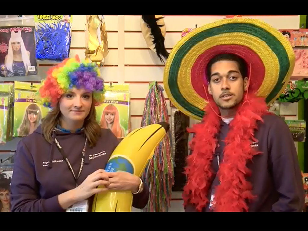 Dave Charles, a guild sabbatical officer, wearing a sombrero before the ban was announced