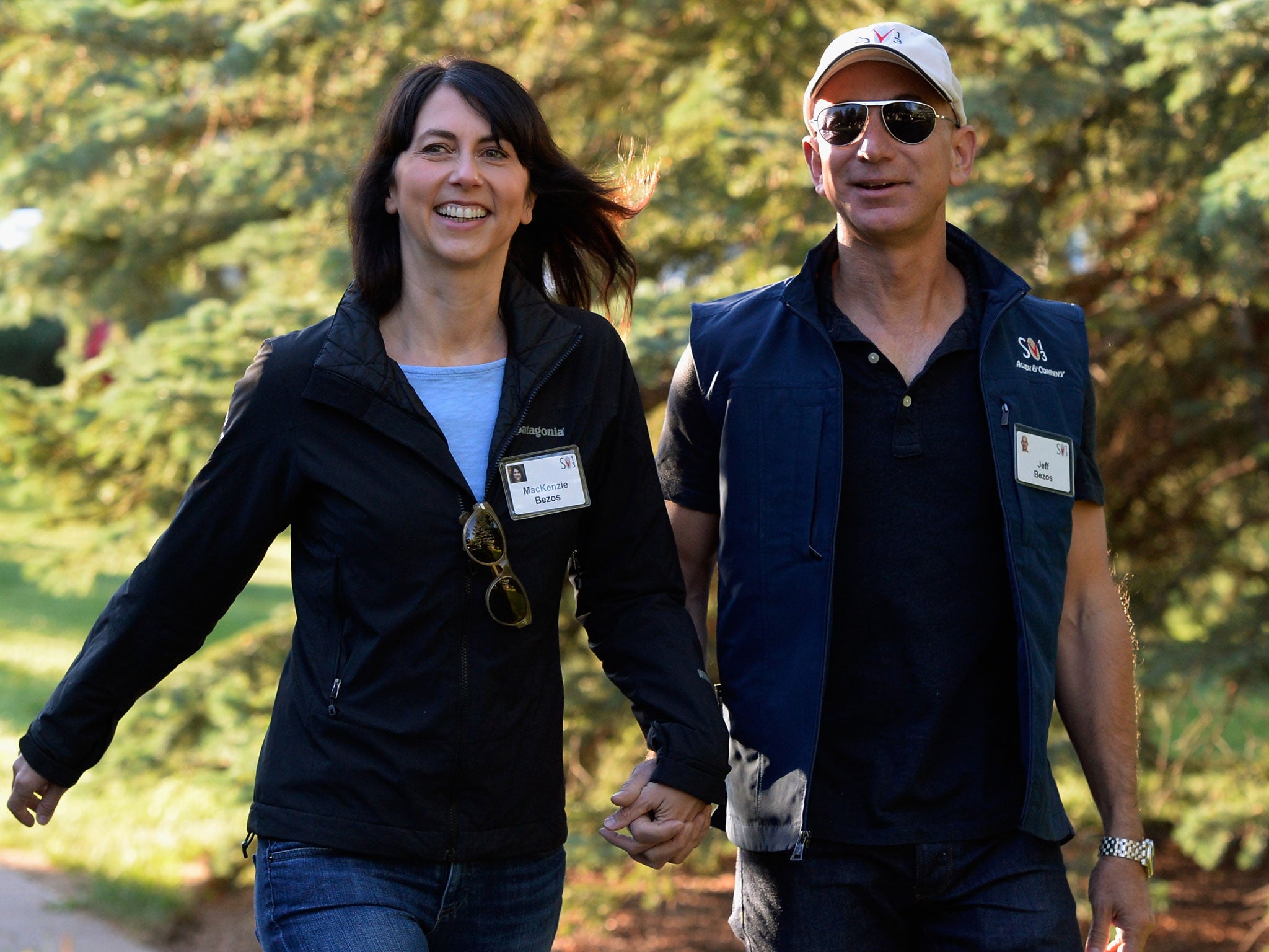 MacKenzie Bezos with her husband, Amazon founder Jeff Bezos