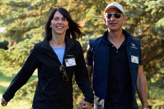 MacKenzie Bezos with her husband, Amazon founder Jeff Bezos