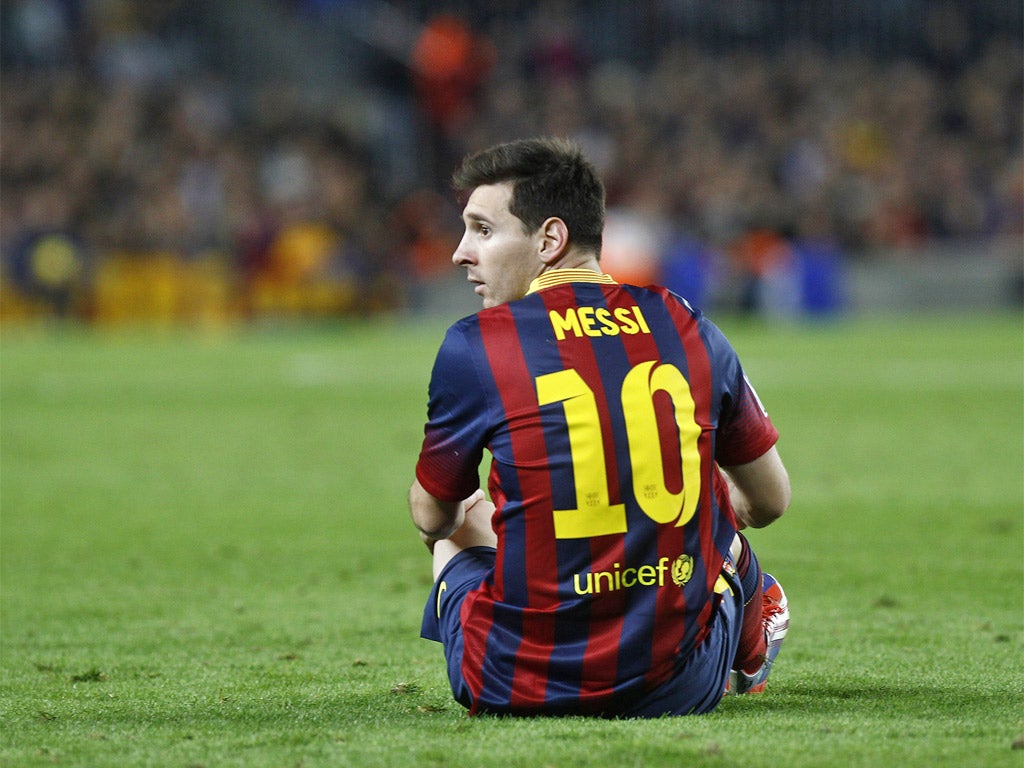 Lionel Messi is expected to be out until next year with a hamstring injury