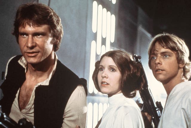 Harrison Ford, Carrie Fisher and Mark Hamill in Star Wars
