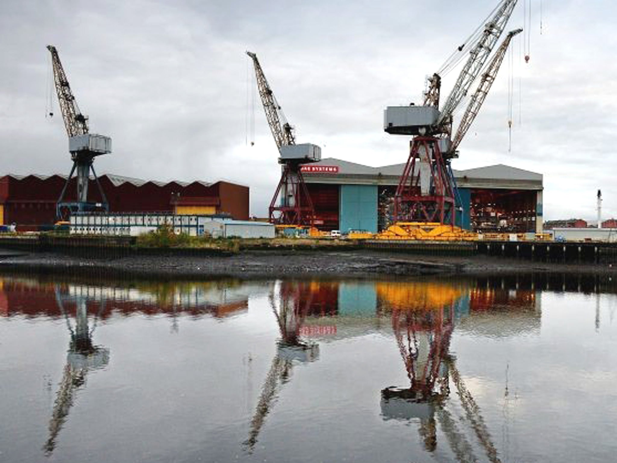 A general view of the BAE systems yard at Govan on the Clyde
