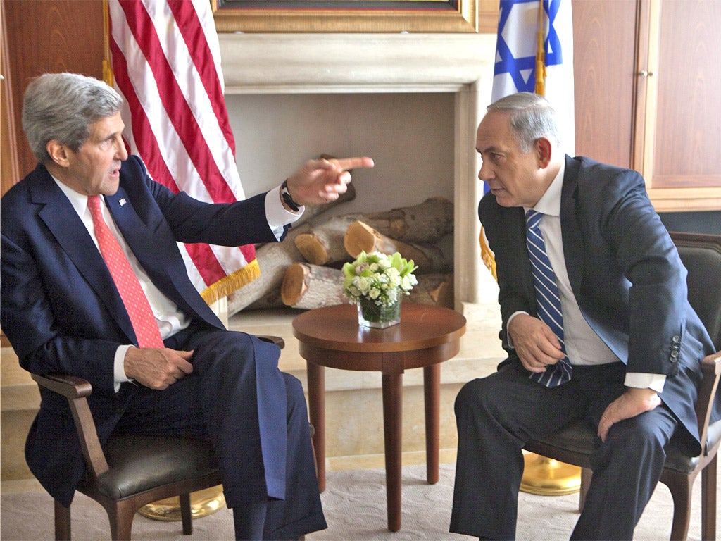 US Secretary of State John Kerry meets with Israeli Prime Minister Benjamin Netanyahu in Jerusalem