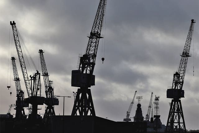 The HM Naval Base in Portsmouth dockyard