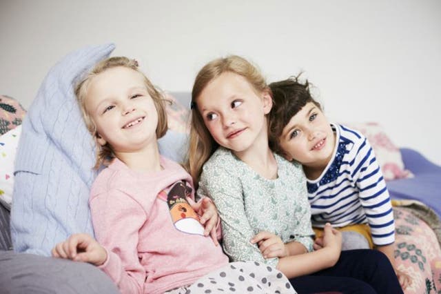 Boden's latest model, seven-year-old Holly Greenhow (far left), has athetoid cerebral palsy