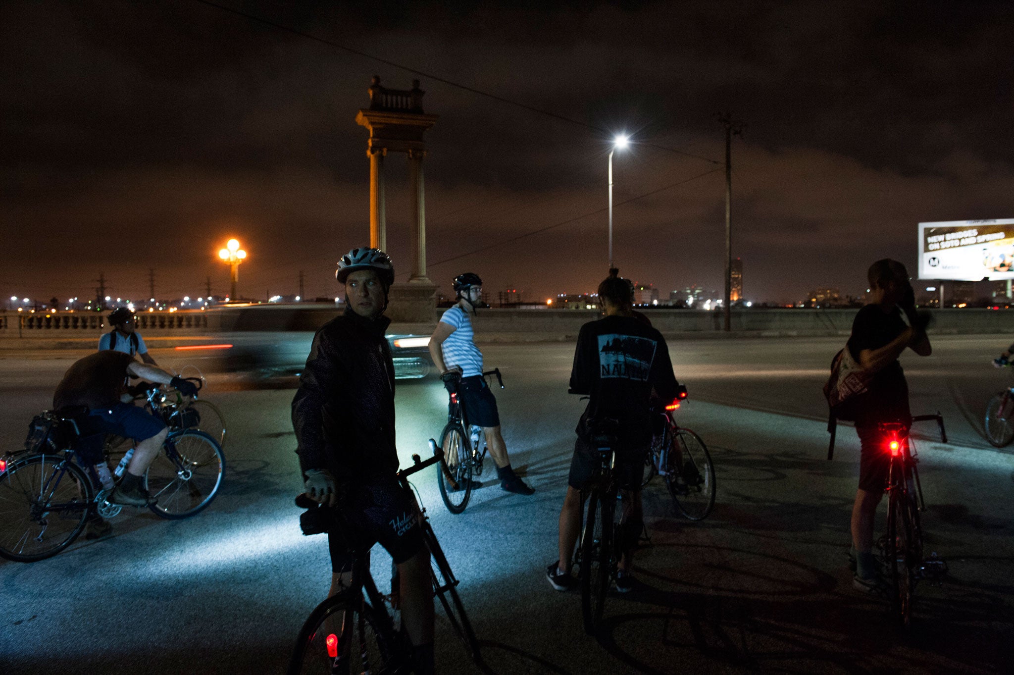 LA's weekly through-the-night Passage Ride is a good-natured affair