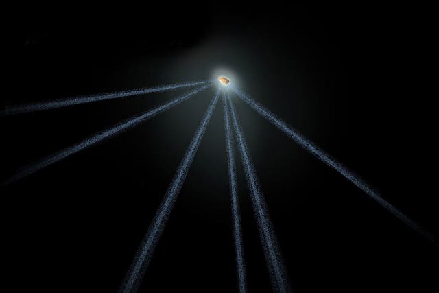 An illustration of active asteroid P/2013 P5