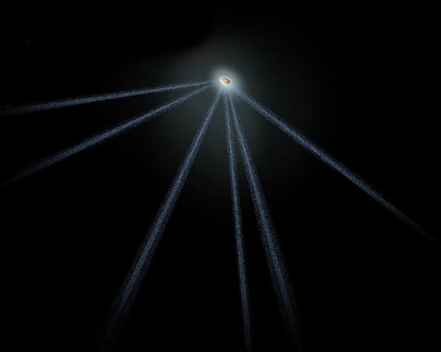 An illustration of active asteroid P/2013 P5