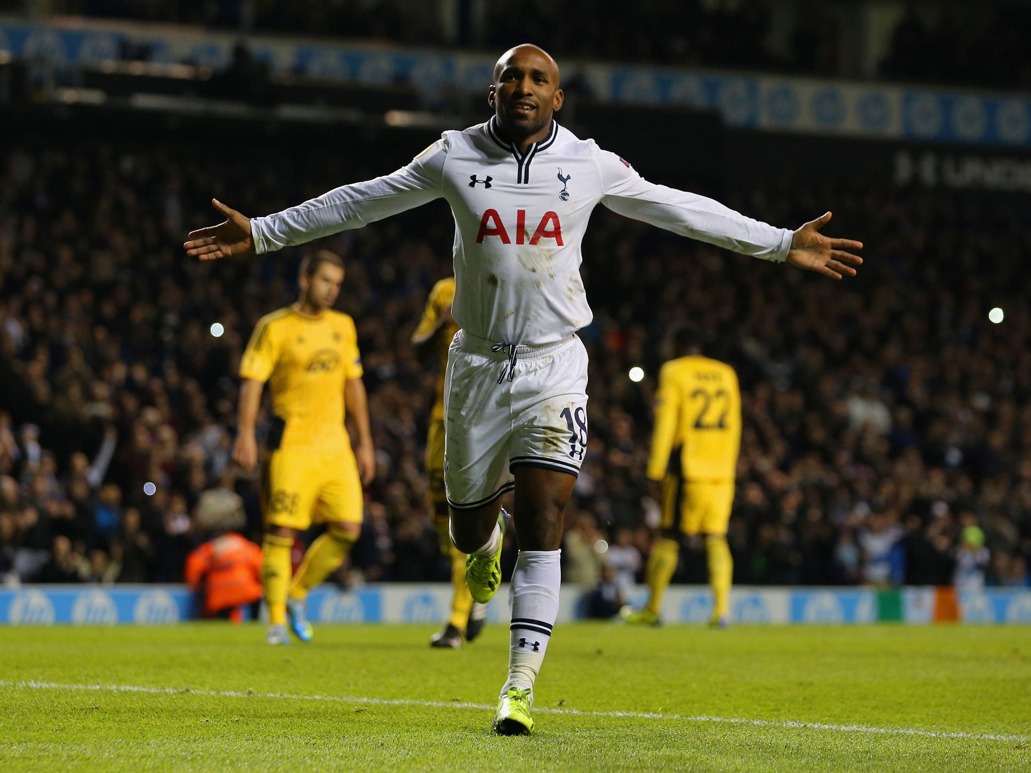 Tottenham striker Jermain Defoe became the club's top goalscorer in Europe with his penalty against Sheriff