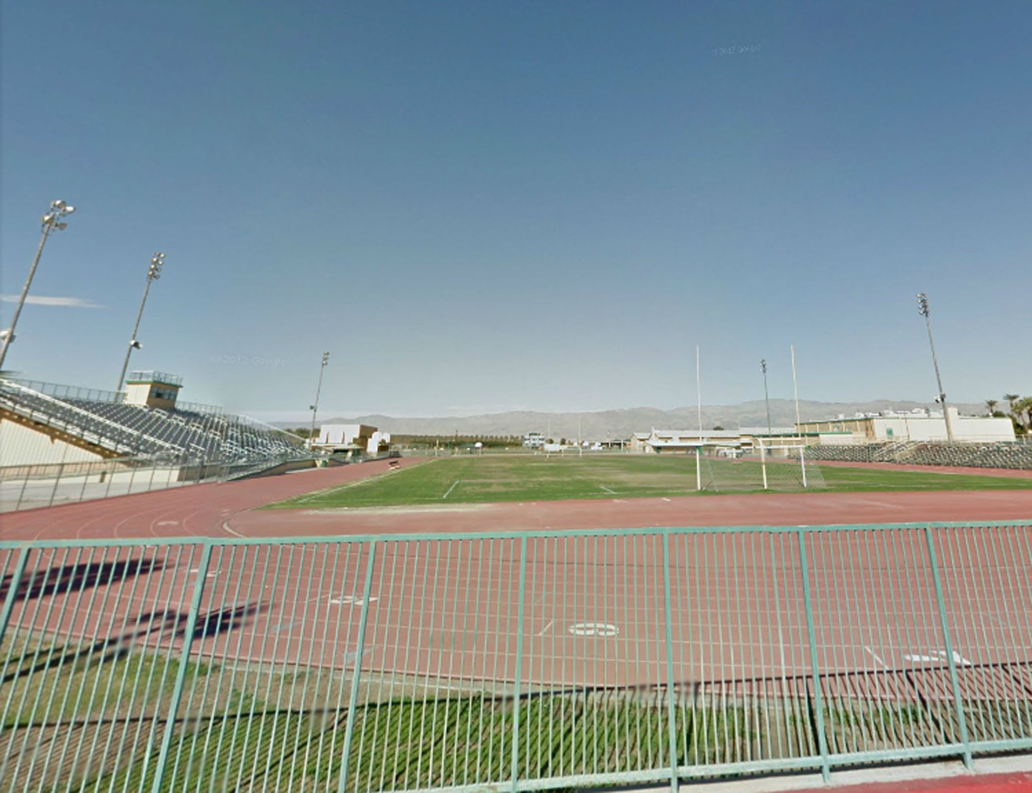 Coachella Valley High School, where the football team is known as "The Arabs"