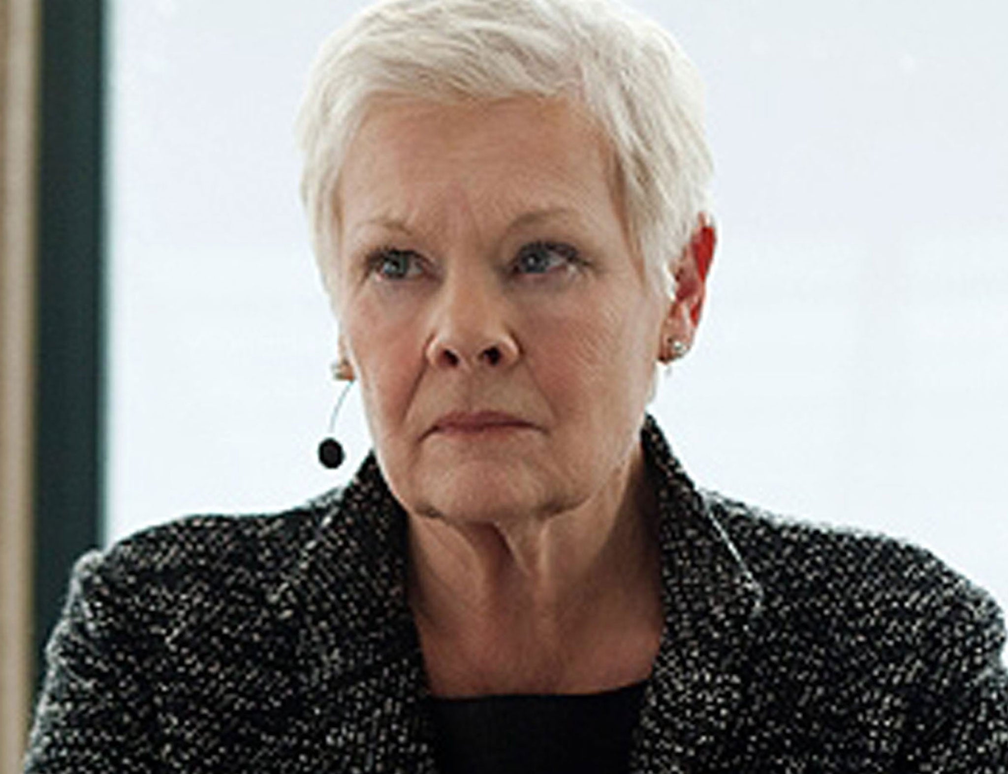 Dame Judi Dench, as M in Skyfall