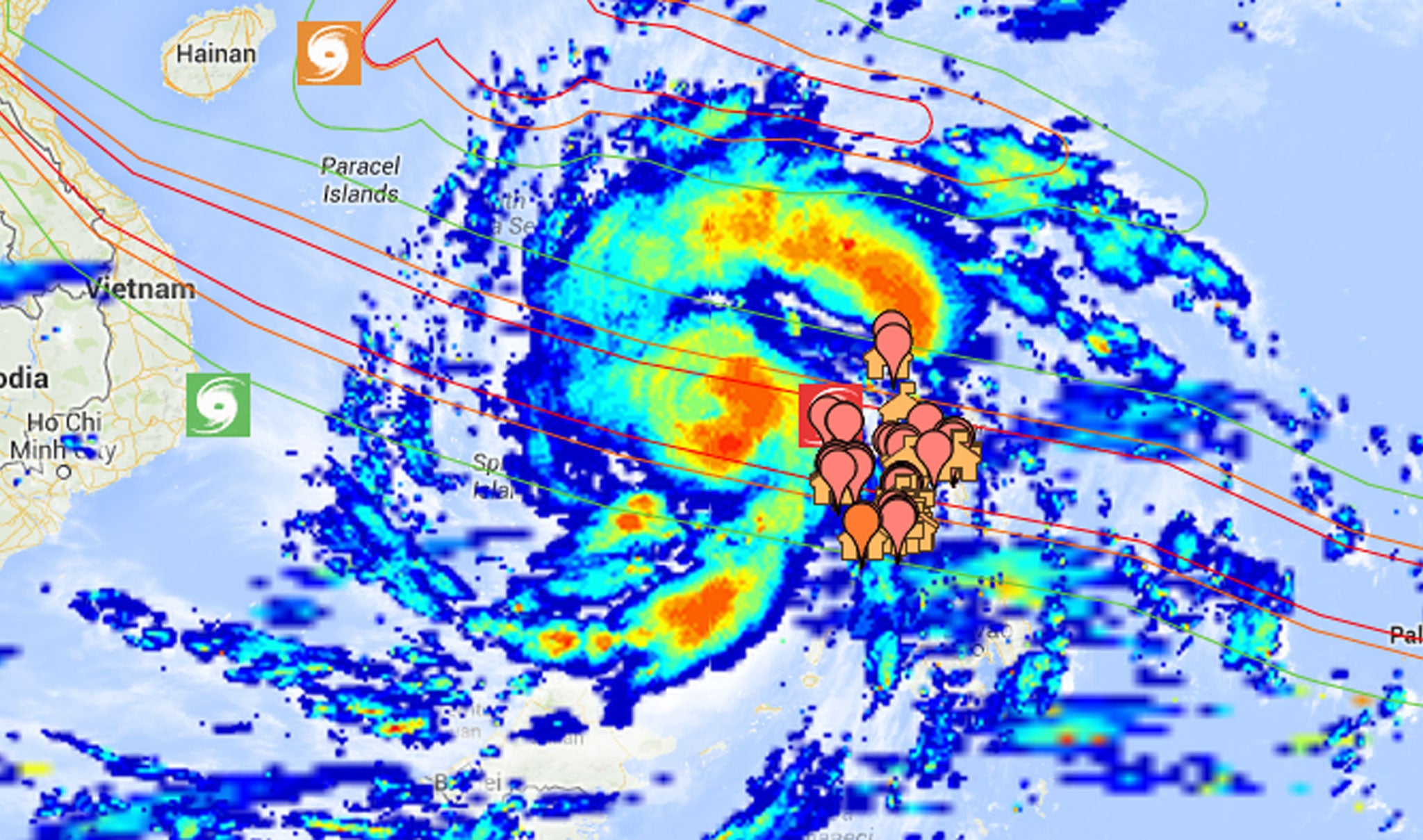 Supertyphoon Haiyan Interactive Google crisis map tracks deadly storm