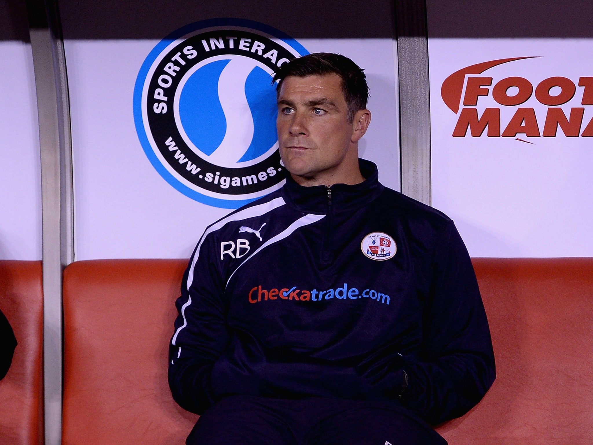 The Crawley Town manager Richie Barker is just 38 but has a catalogue of qualifications