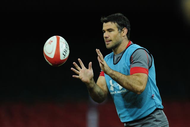 Mike Phillips, one of many in the Wales team with Lions experience, in training