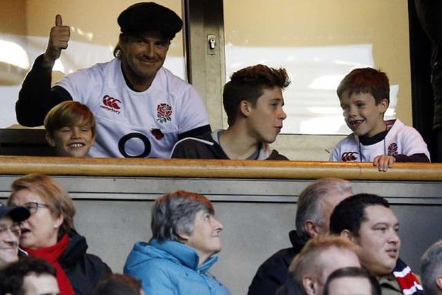 Yes it’s me: David Beckham and family get spotted