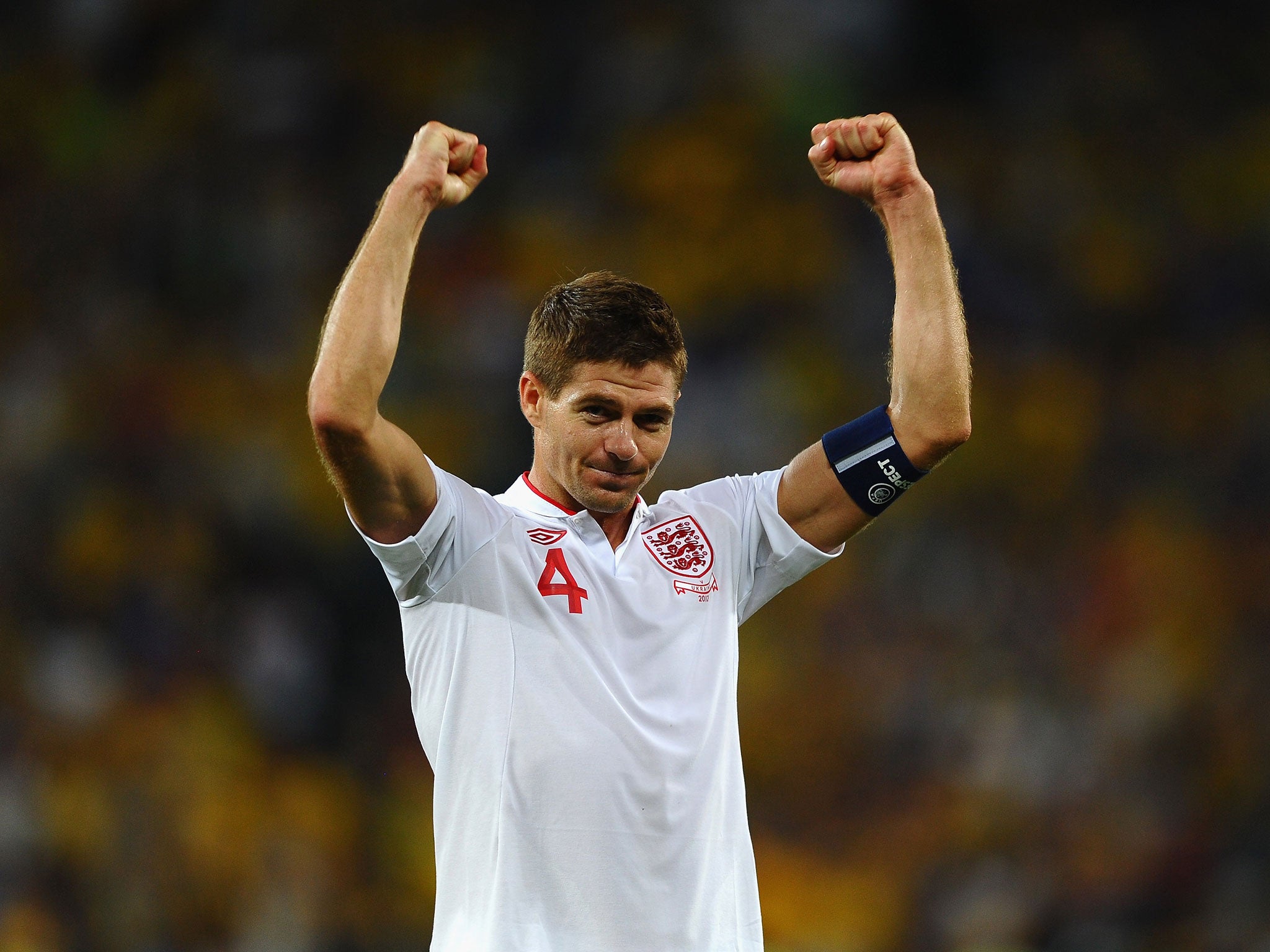 Steven Gerrard playing for England last year