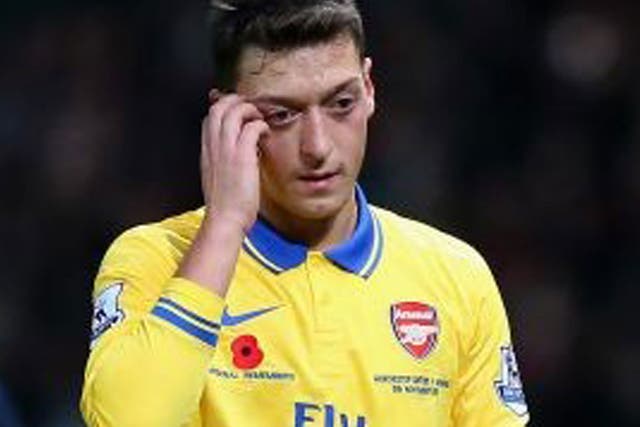 Mesut Ozil was disappointing for Arsenal against Manchester United