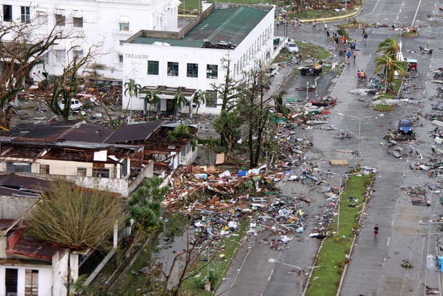 The aftermath of Typhoon Haiyan in Tacloban