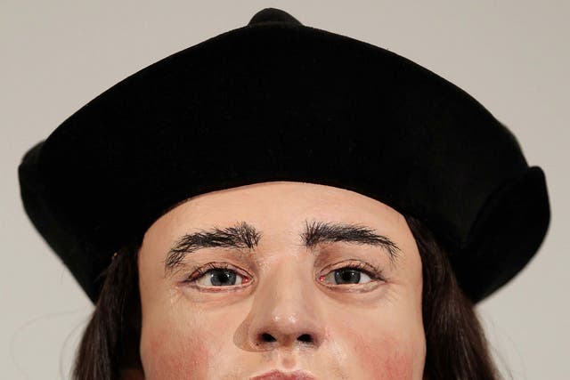 A model of the face of King Richard III - his reinterment looks set to be delayed after a key decision over the construction of his tomb was put off
