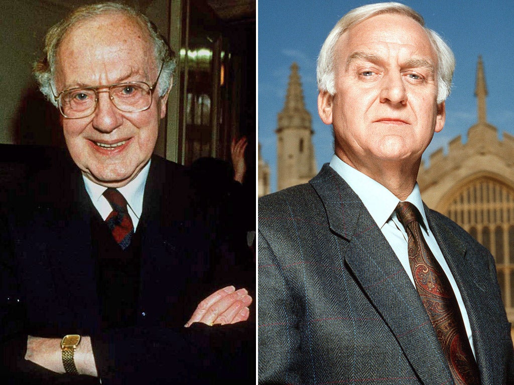The former Archbishop of Canterbury, Robert Runcie, pictured in 1993; John Thaw as Inspector Morse