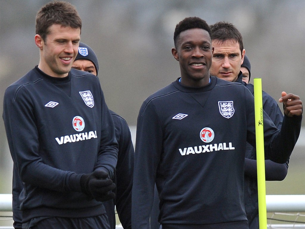 Michael Carrick (left) and Danny Welbeck are out of the England squad