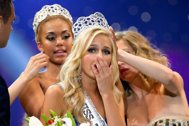 File: Cassidy Wolf is crowned Miss Teen USA 2013 at Paradise Island, Bahamas. Computer science student Jared james Abrahams, 19, has pleaded guilty to hacking the computers of Miss Teen USA and other young women, secretly photographing them and threatening to post the pictures online if they didn't send him more naked photos