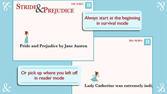 A screen shot of ‘Stride &amp; Prejudice’