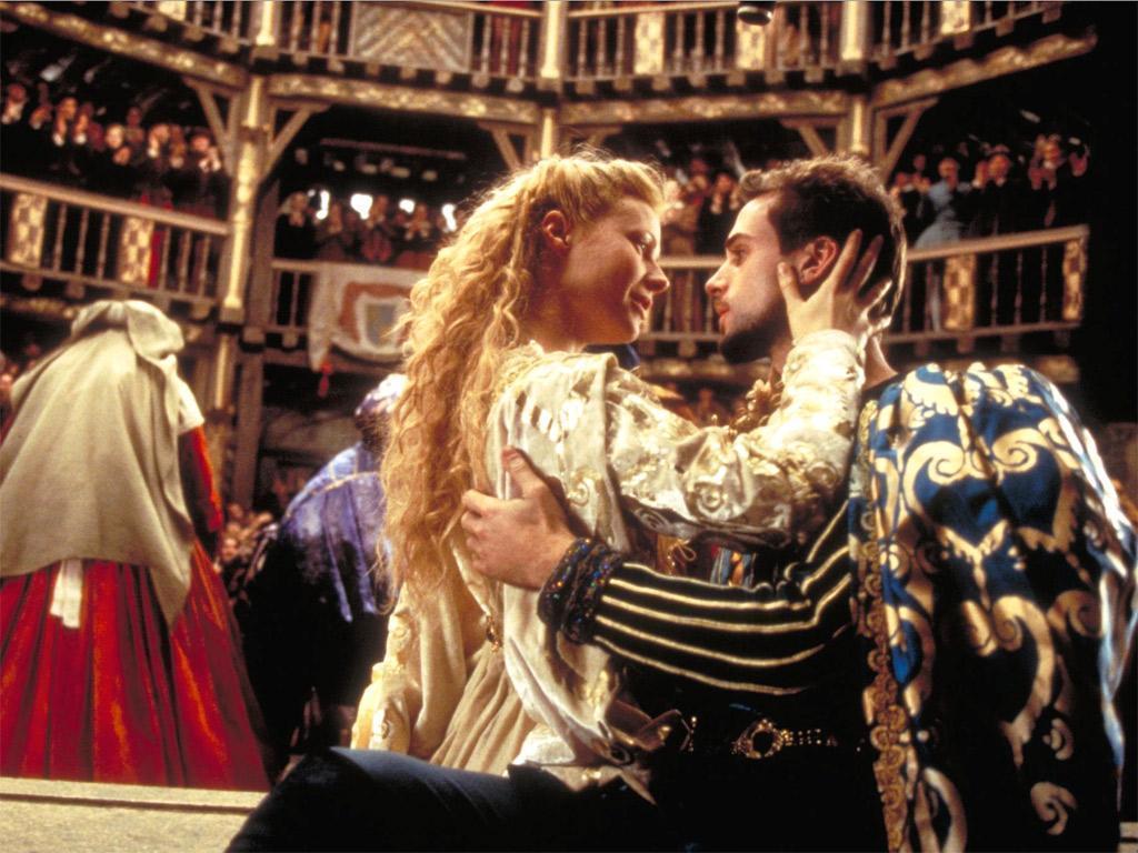 Gwyneth Paltrow and Joseph Fiennes, playing the title role, in 1998's 'Shakespeare in Love'