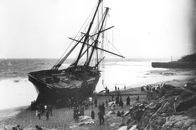 The Cviet which ran aground near Porthleven in 1884