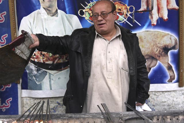Zabulon Simantov, the last Jew in Afghanistan, at his cafe in Kabul