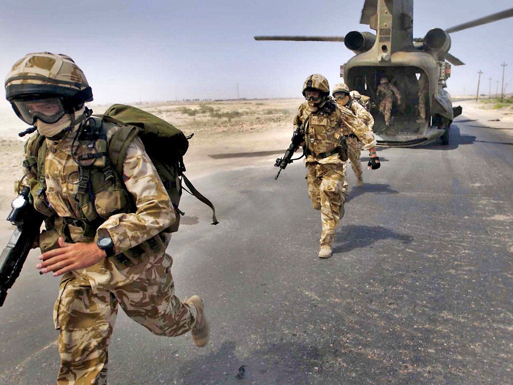 British Army soldiers in Basra, southern Iraq, 2004