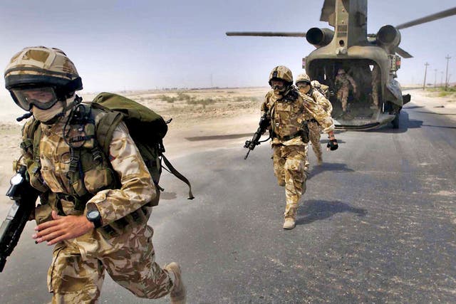 British Army soldiers in Basra, southern Iraq, 2004