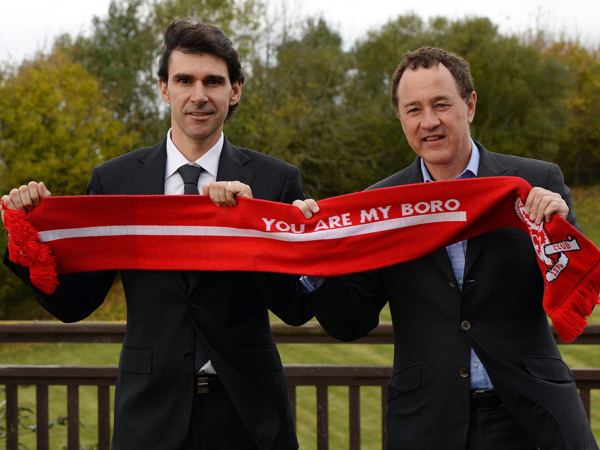 New Middlesbrough manager Aitor Karanka and chairman Steve Gibson