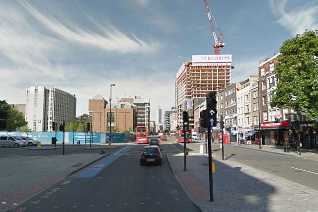 The unnamed man died in hospital at around  04:00 GMT this morning after the collision with a bus at the junction of Whitechapel Road and Commercial Road in Aldgate, east London, at around 11.30pm last night.