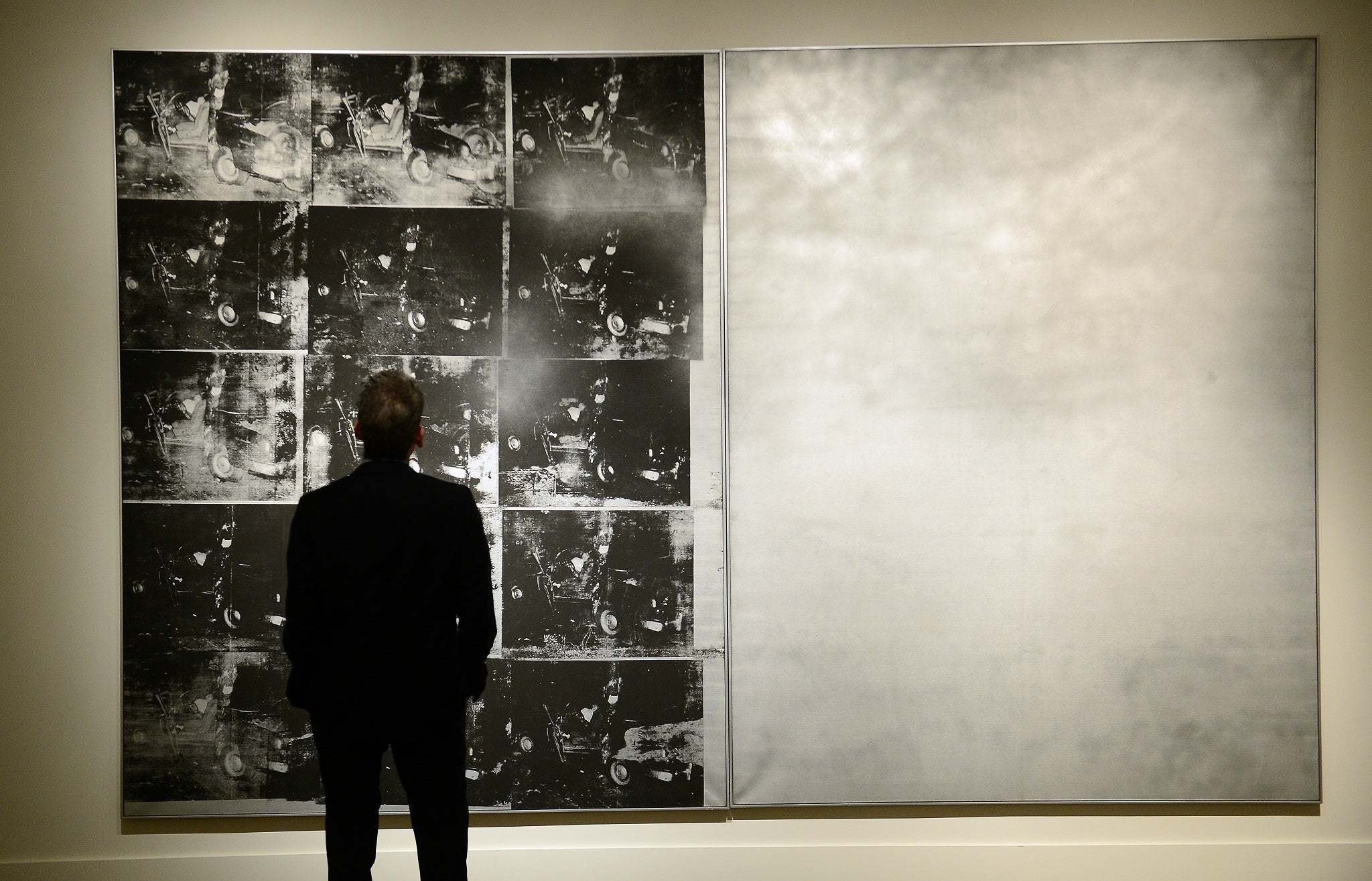 Andy Warhol's "Silver Car Crash" sold for $105m at auction in New York