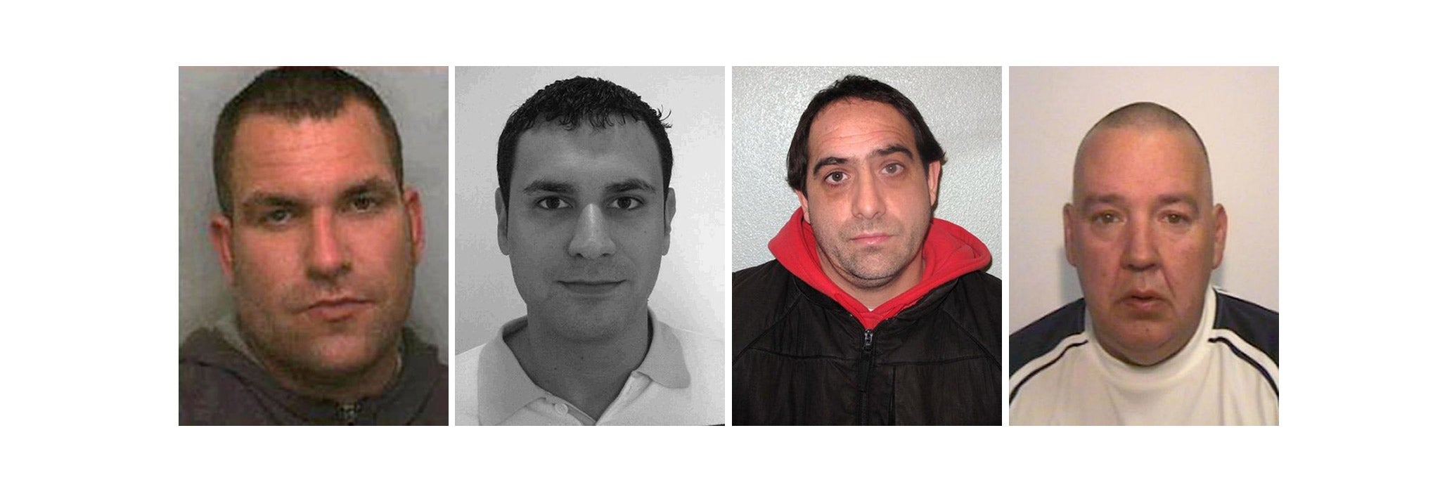 From left: Stephen Blundell, sought by police for conspiracy to supply heroin; Daniel Dugic, sought for conspiracy to import cocaine; Daniel Bowes, sought for conspiracy to supply cocaine; David Mather, sought for conspiracy to import heroin