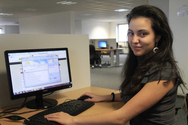 Lidiya Hadzhieva, a call centre worker in Sofia, is a recent graduate fluent in German, English and Bulgarian