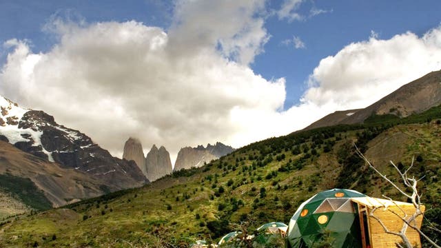 Some of the geodesic domes at EcoCamp