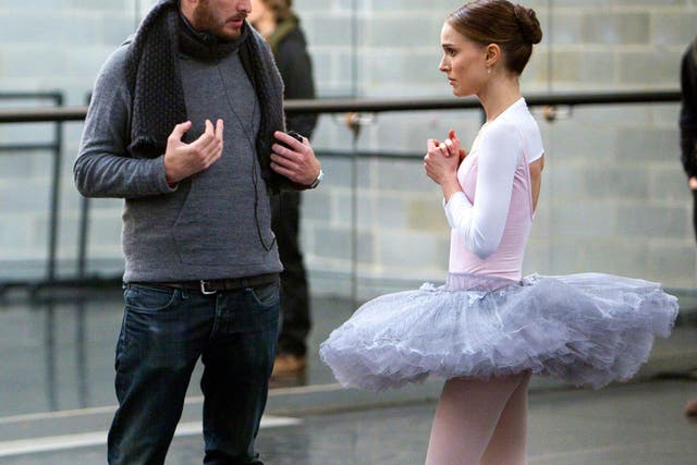 Our darker selves: Director Darren Aronofsky and Natalie Portman on the set of 'Black Swan'
