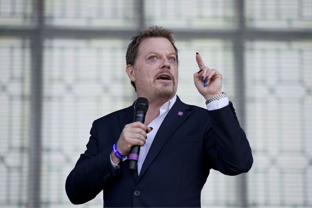 Eddie Izzard performs at the 'Go Local' festival at the Queen Elizabeth Olympic Park, July 2013