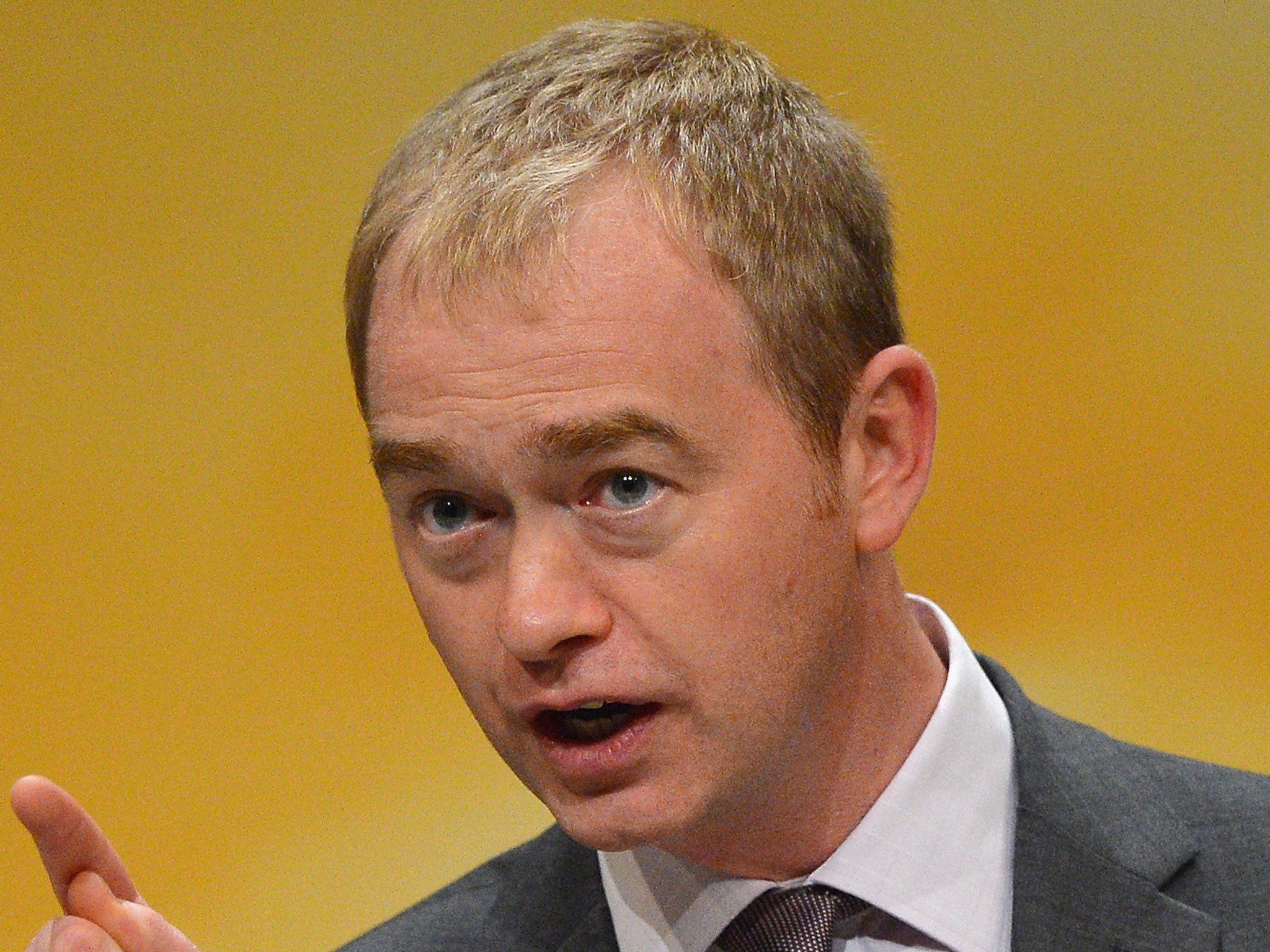 Tim Farron speaks at the Liberal Democrat conference on September 23, 2012 in Brighton, England