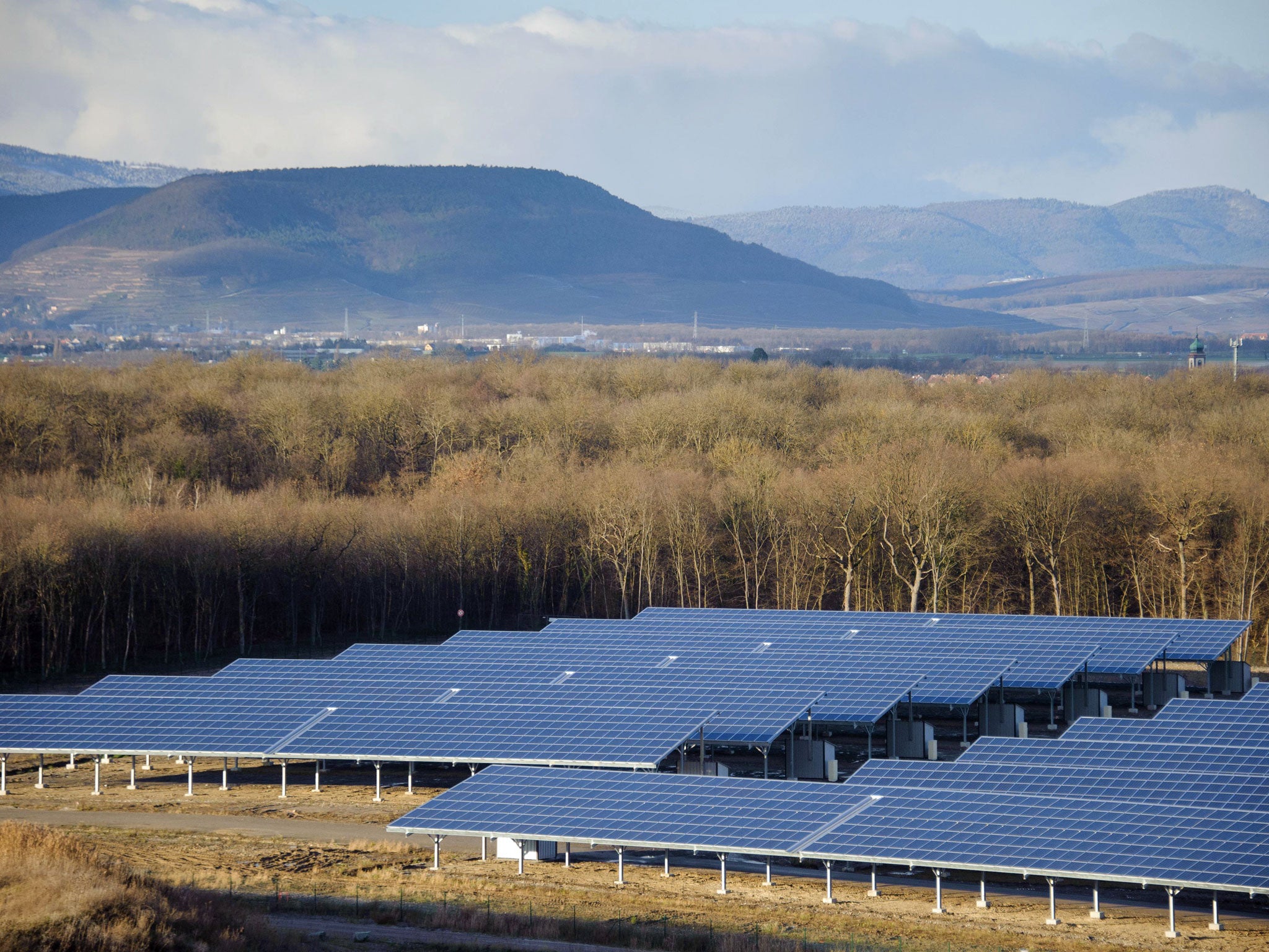 Ungersheim's solar power plant in eastern France