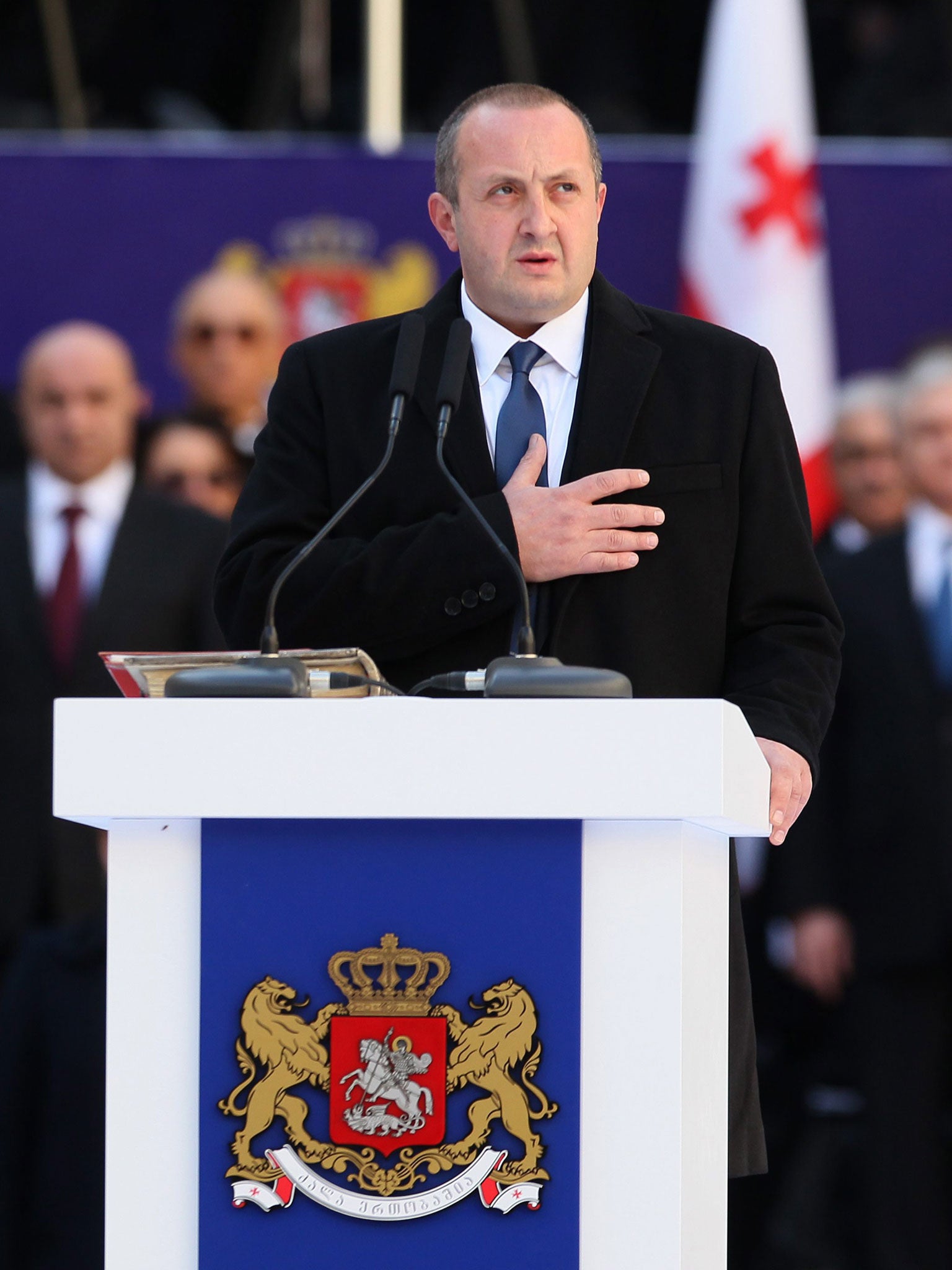 President Georgi Margvelashvili acknowledges that he owes his position to Mr Ivanishvili