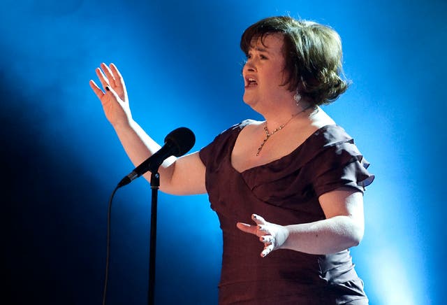 Susan Boyle, here performing 'I Dreamed A Dream', has tipped Meryl Streep to play her in a film about her life