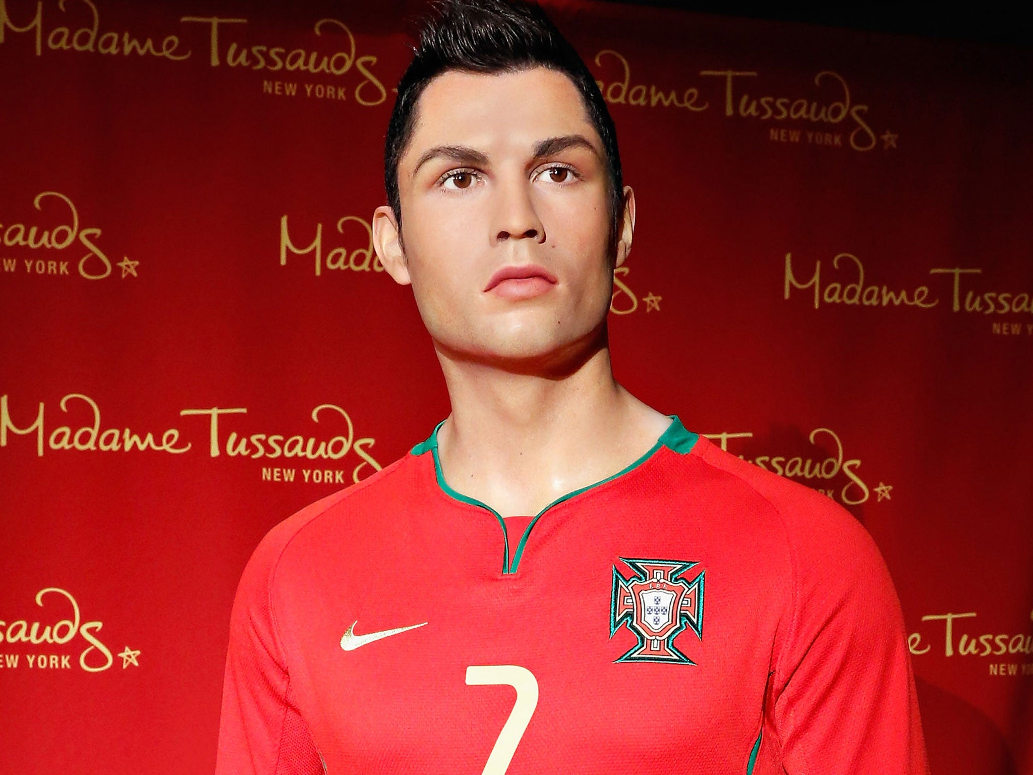The Madame Tussauds waxwork model of Cristiano Ronaldo