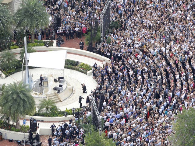 The dedication ceremony at the Church of Scientology's worldwide spiritual headquarters in Clearwater, Florida, last month