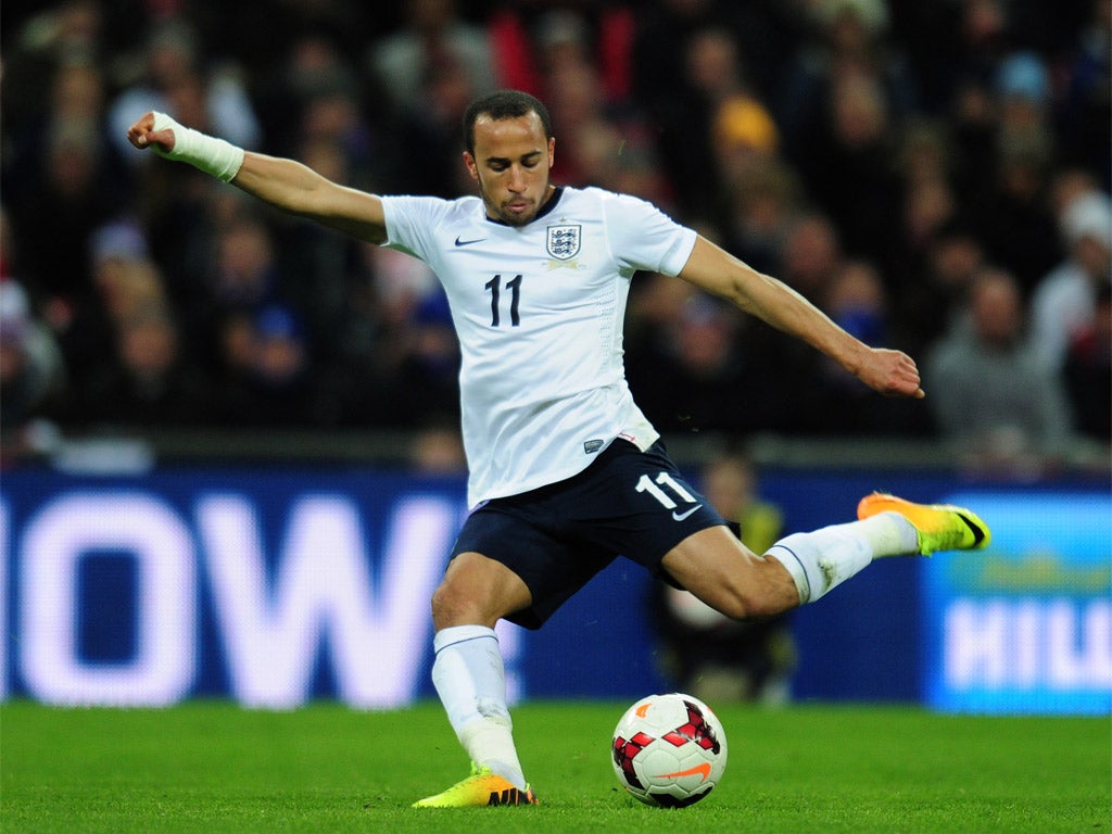 Andros Townsend hit the post with a left-footed effort (Getty)