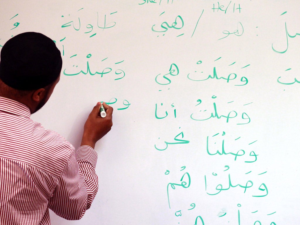 The British Council is urging more people to take up learning Arabic